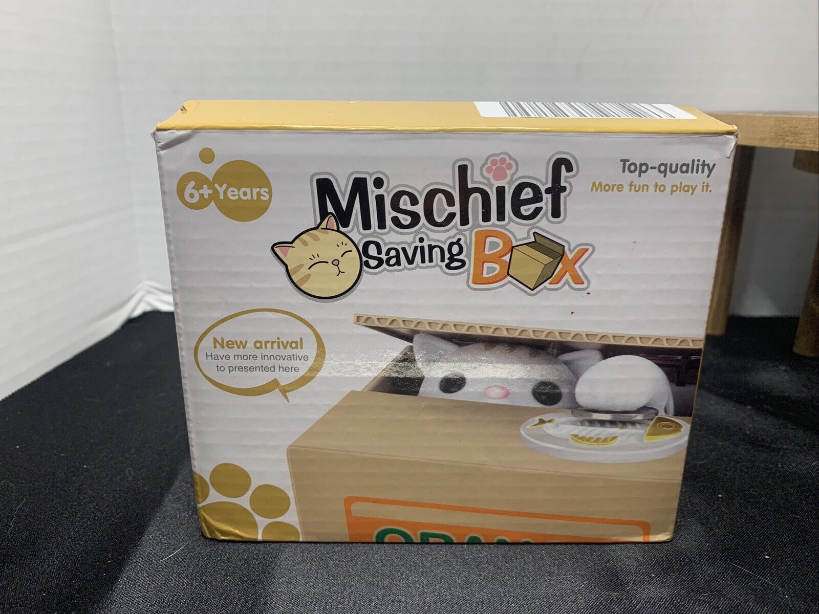 Mischief Saving Cat Coin Box Will Include Batteries Tested And Works Fine.