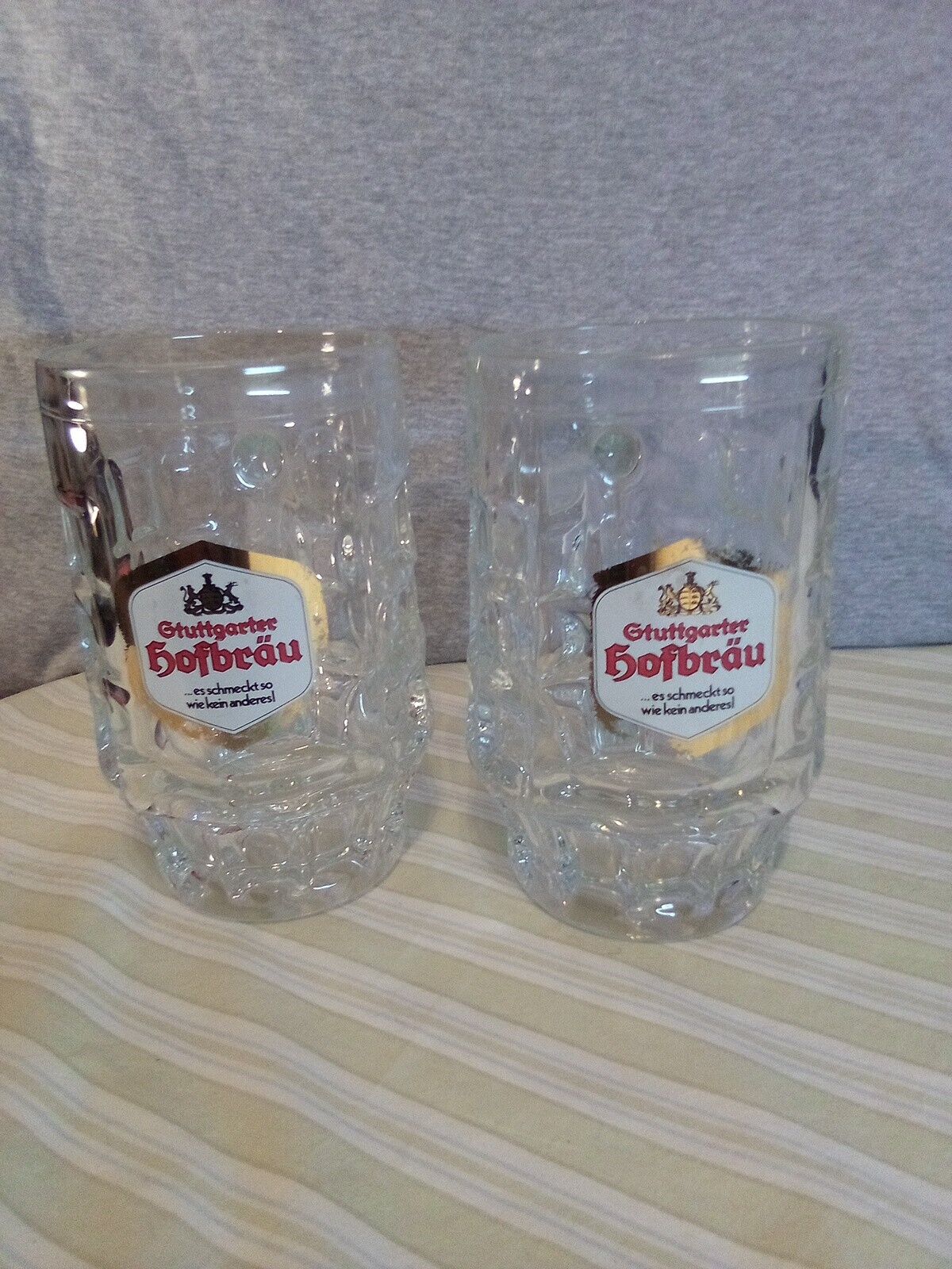 Two Vintage Gtuttgarter Hofbrau 0.5l Beer Mugs