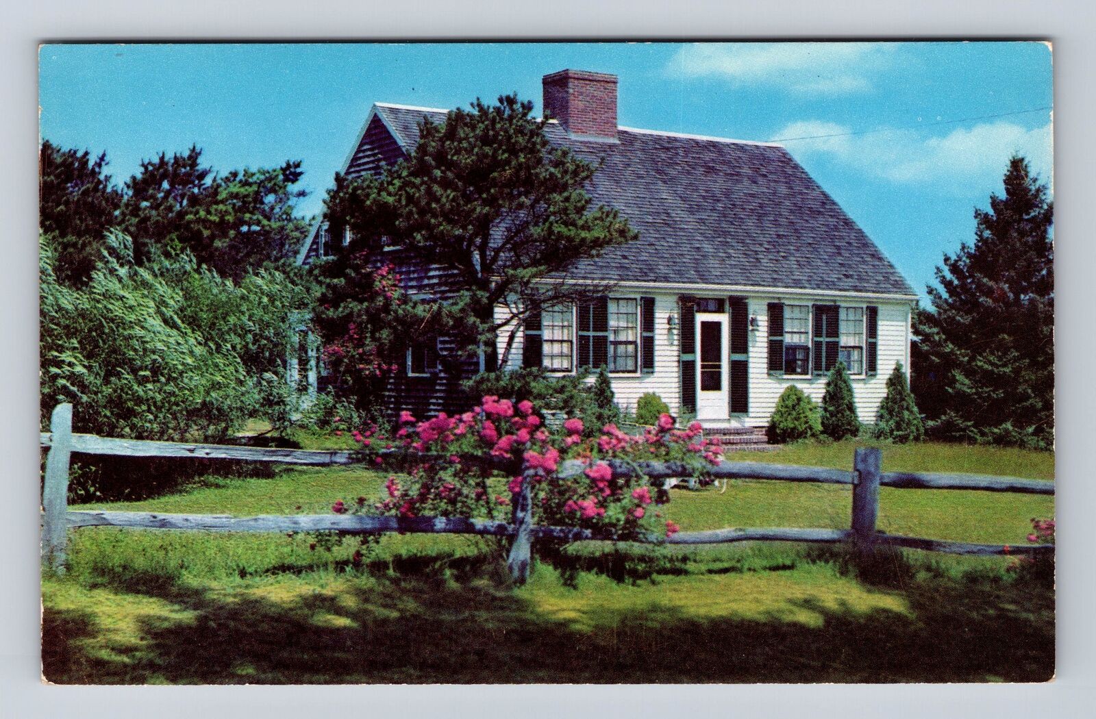 Cape Cod MA-Massachusetts, Typical Cape Cod House, Antique, Vintage Postcard