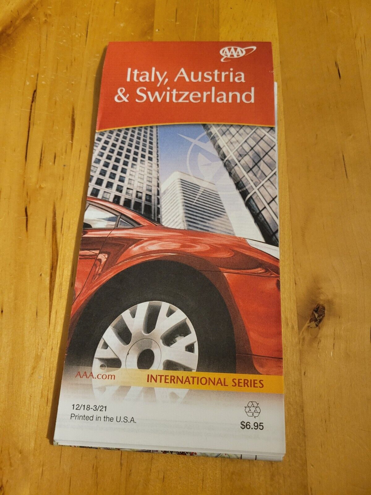 AAA Travel Map Italy Austria Switzerland International Series Road Highway 2021