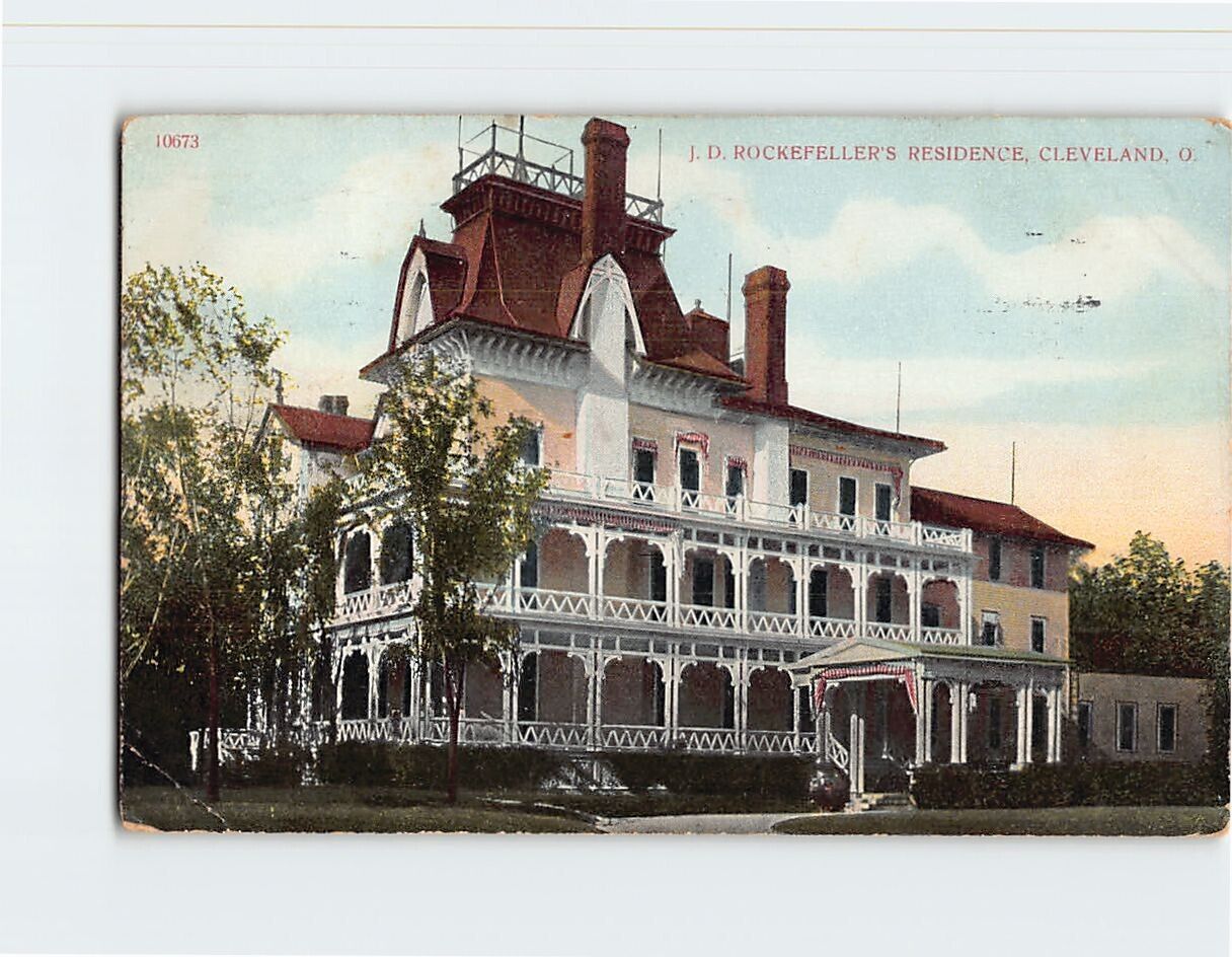 Postcard JD Rockefeller\'s Residence Cleveland Ohio USA