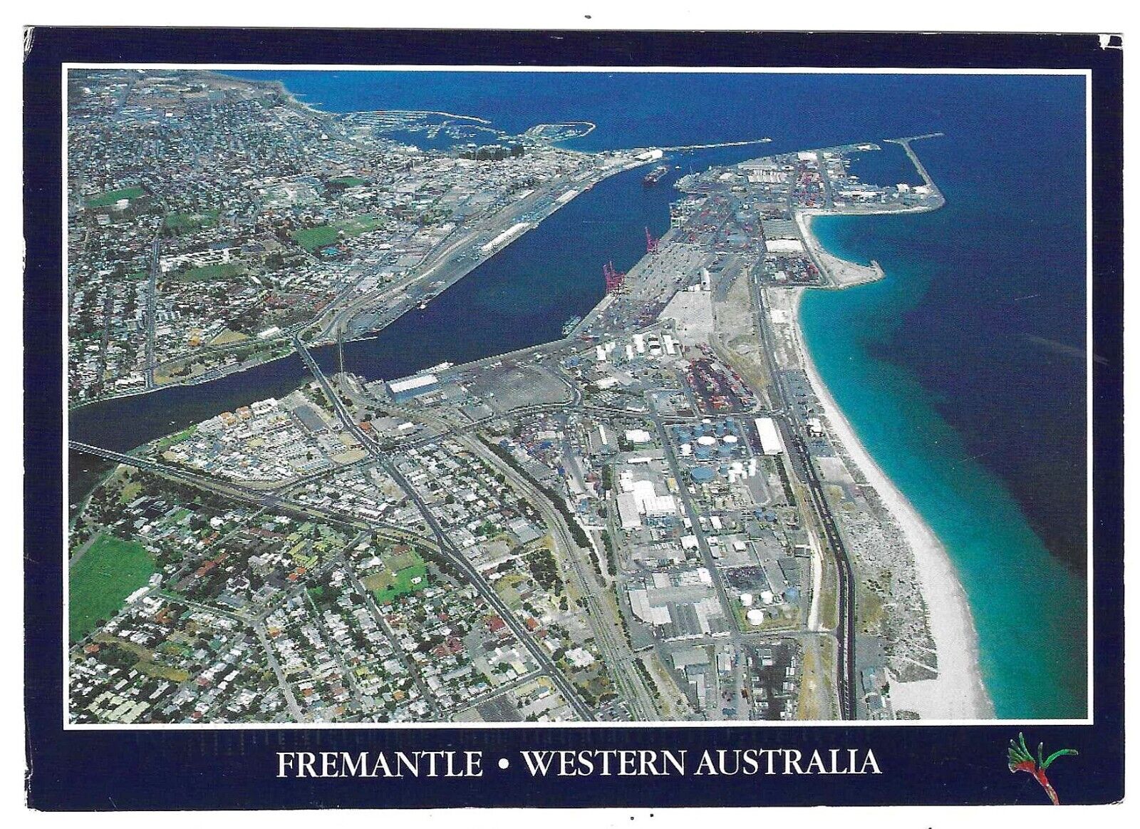 Australia Chrome Postcard Western Fremantle Aerial View