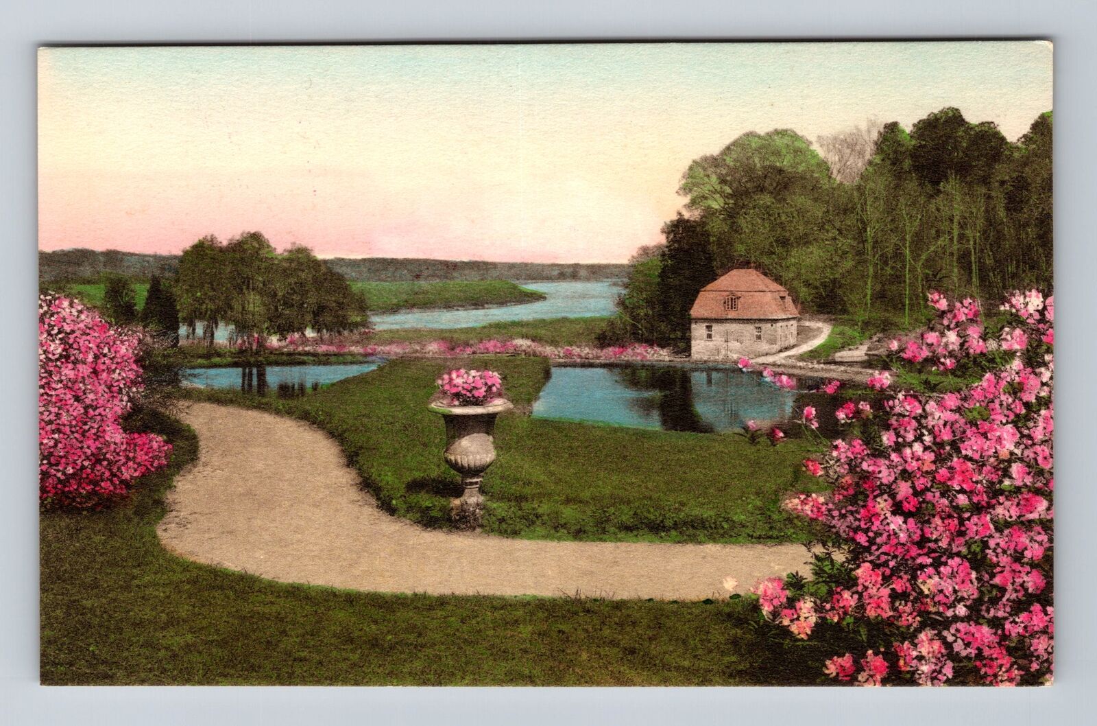 Charleston SC-South Carolina, Mansion Middleton Place Gardens, Vintage Postcard