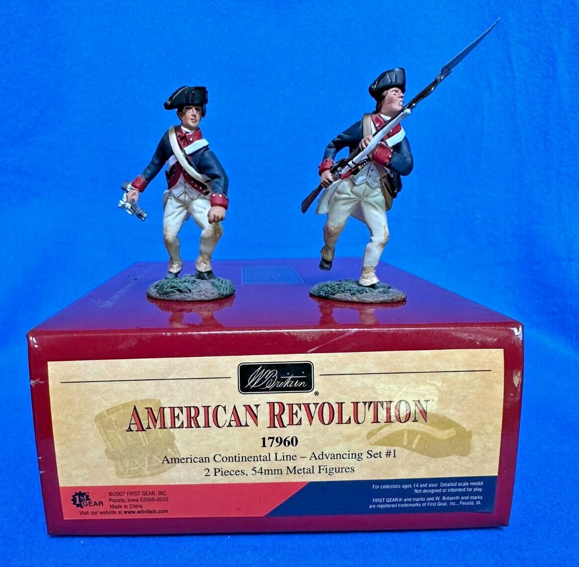 W. Britain 17960 American Continental Line, Advancing Set #1, original packaging
