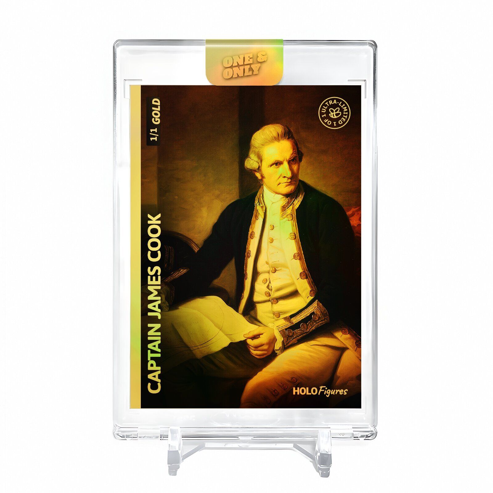 CAPTAIN JAMES COOK Official Portrait Holo Gold Card 2023 GleeBeeCo #CPOF-G 1/1