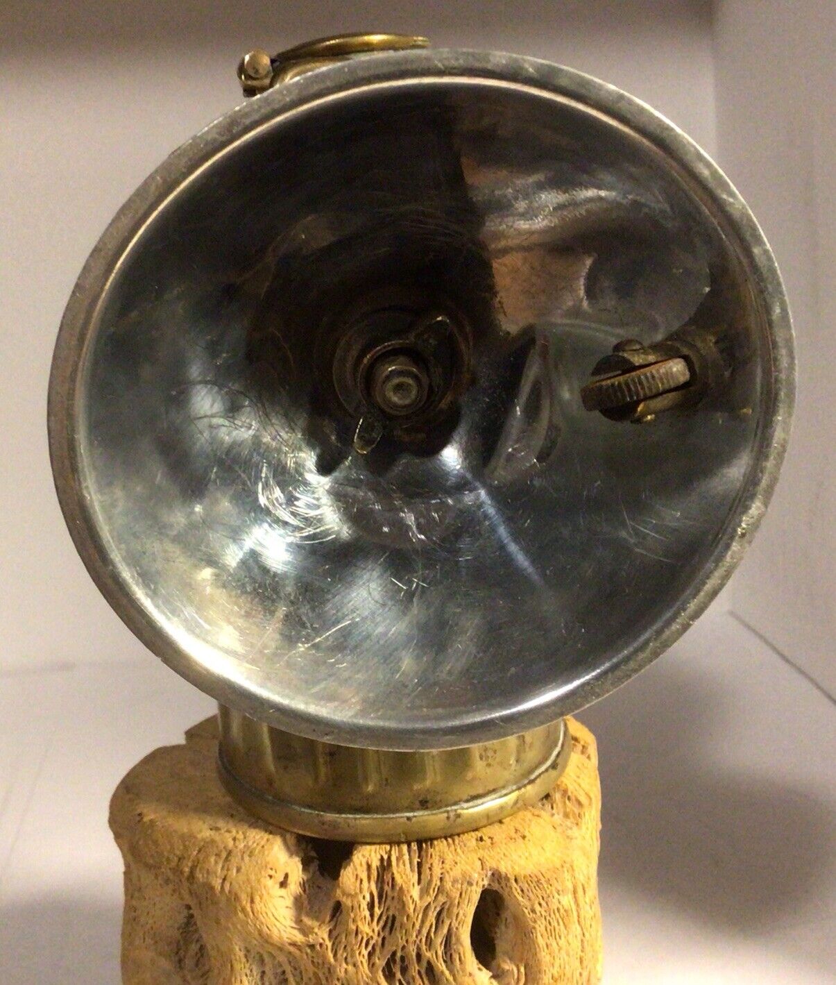 Vintage Justrite Brass Carbide Miners Lamp Cleaned