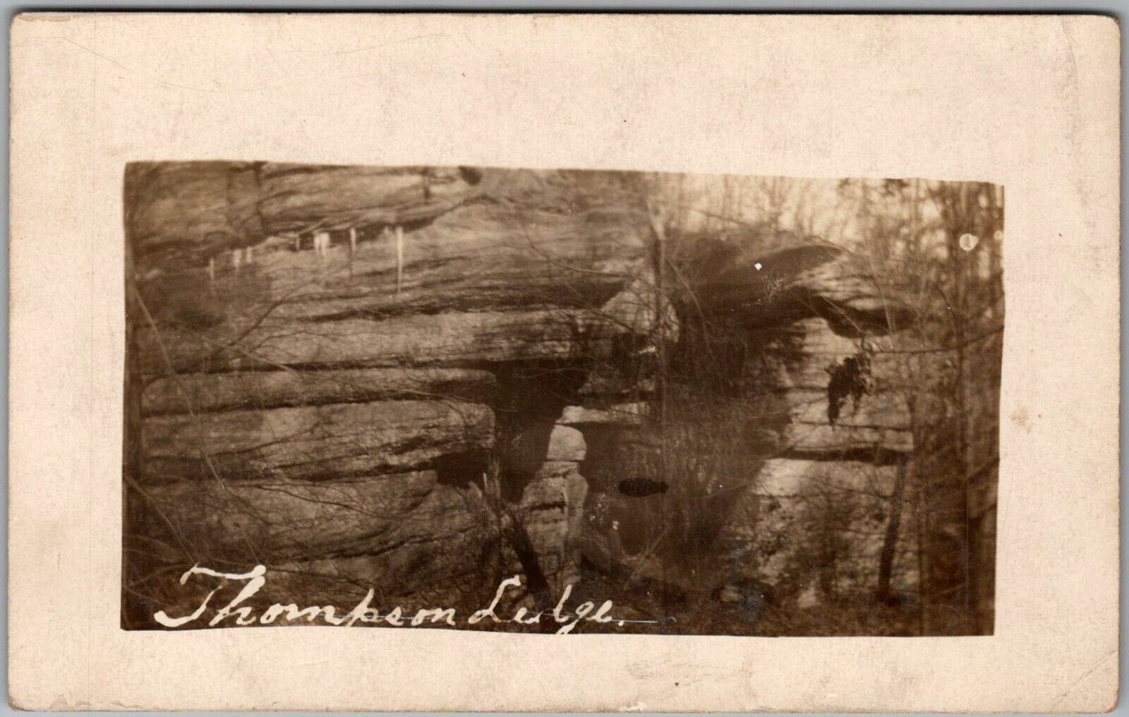 Postcard  Thompson Ledge; Thompson, Ohio RPPC Real Photo 1910 Fm