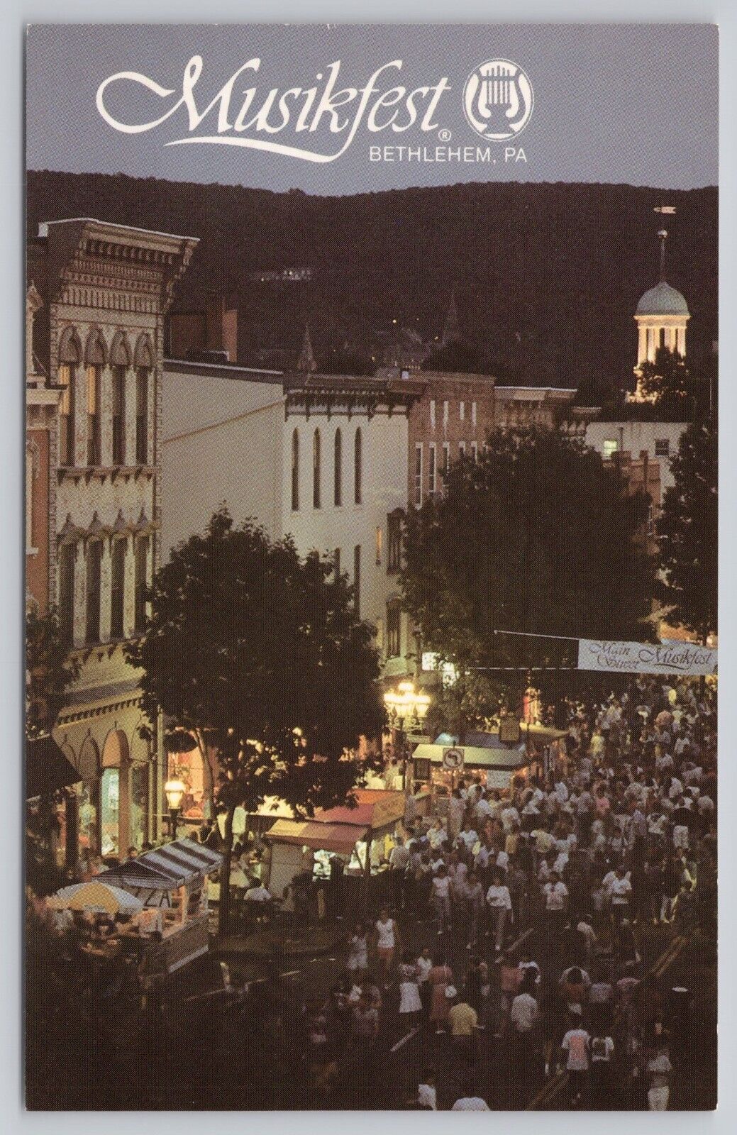 Bethlehem Pennsylvania, Musikfest Arts Festival Advertising, Vintage Postcard
