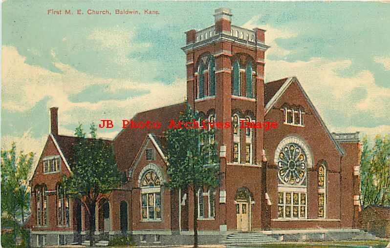 KS, Baldwin, Kansas, First Methodist Episcopal Church, Morgan-Follin No D720