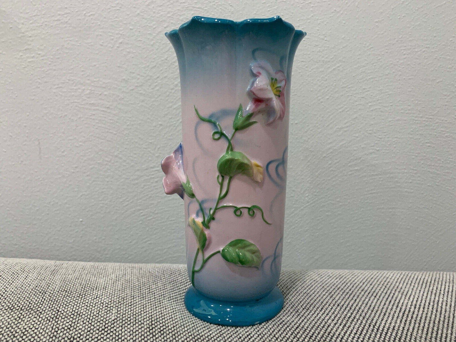 Vtg Antique Japanese Tashiro Shoten Royal Trico Painted Porcelain Vase w Flowers
