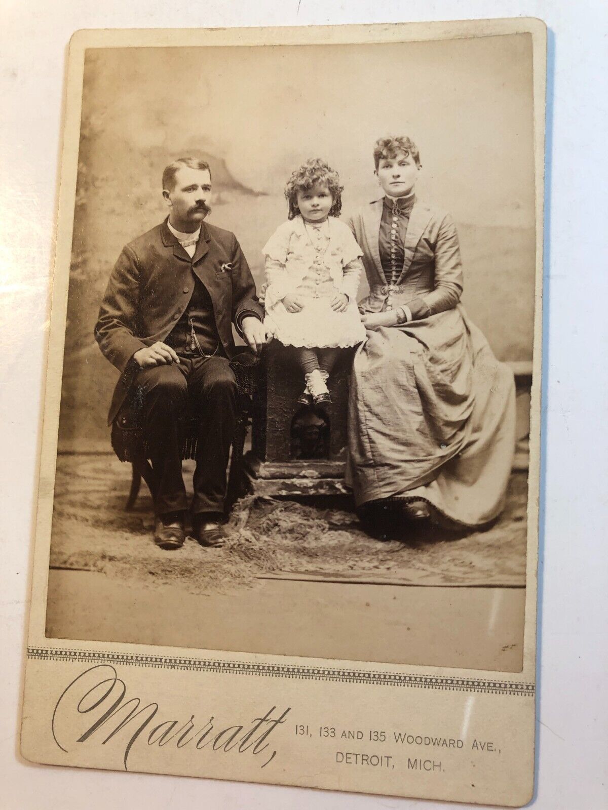 John Van Cleef Family, Michigan, Fashionable Attire, c1880, Cabinet Photo