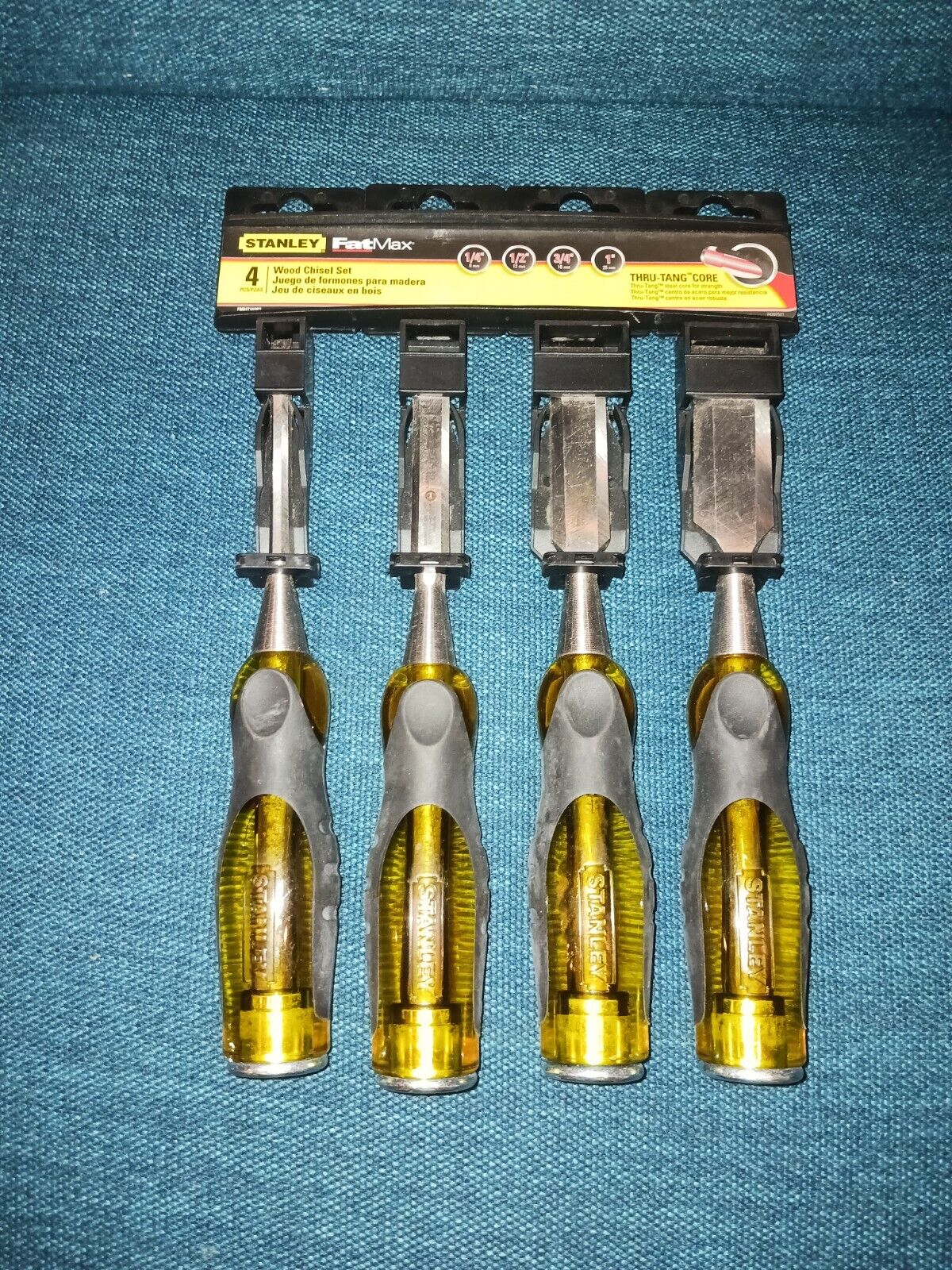 New Stanley Fat Max 4 Pc Wood Chisel Set Through Tang Core