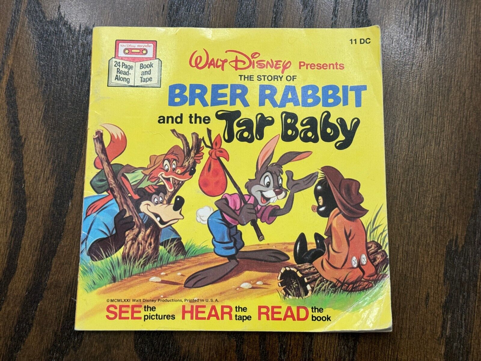 Vintage Walt Disney Brer Rabbit And The Tar Baby Story Book - No Cassette