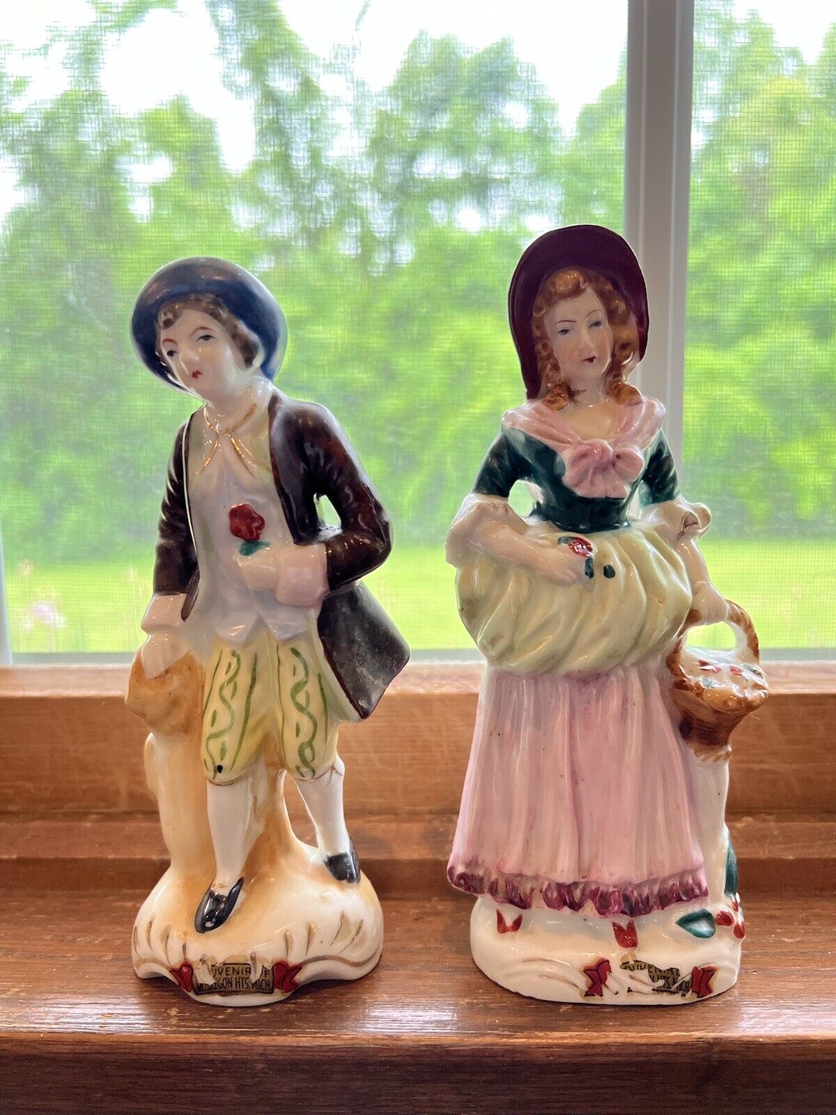 Vintage Victorian Woman And Men Porcelain Made In Japan