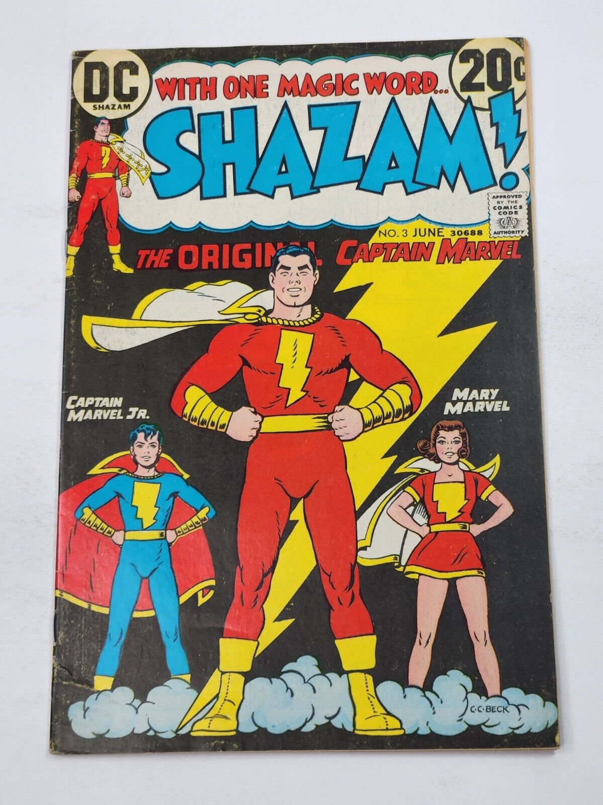 Shazam 3 DC Comics C.C. Beck Cover and Art Bronze Age 1973