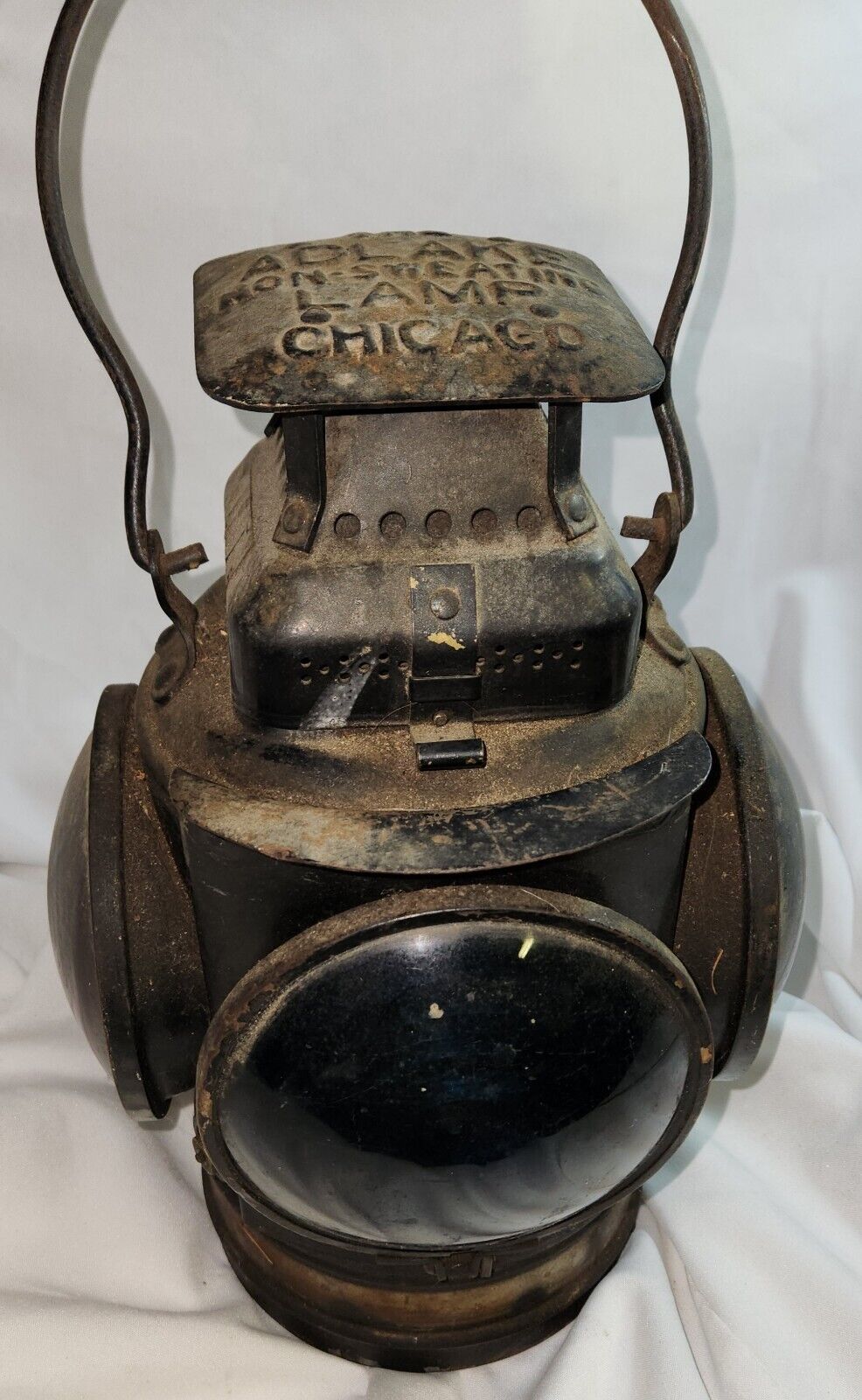 Vintage Chicago The Adlake Non-Sweating Lamp 4-Way Signal Railroad 