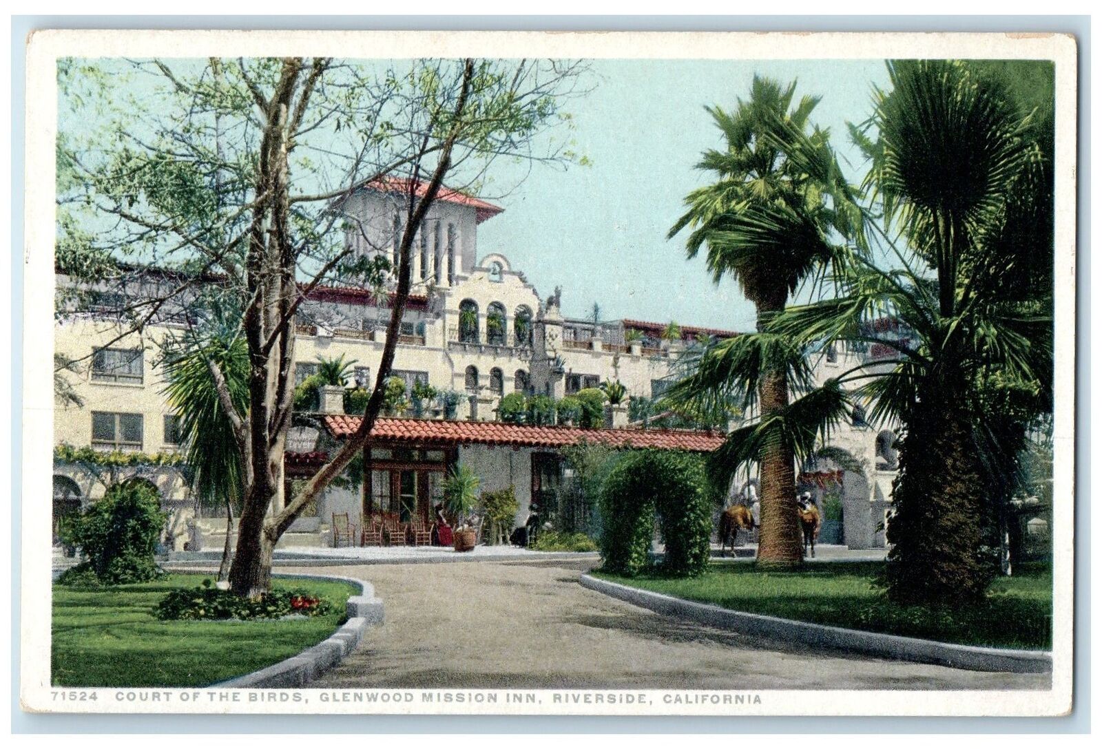 c1920\'s Court Of The Birds Glenwood Mission Inn Riverside California CA Postcard