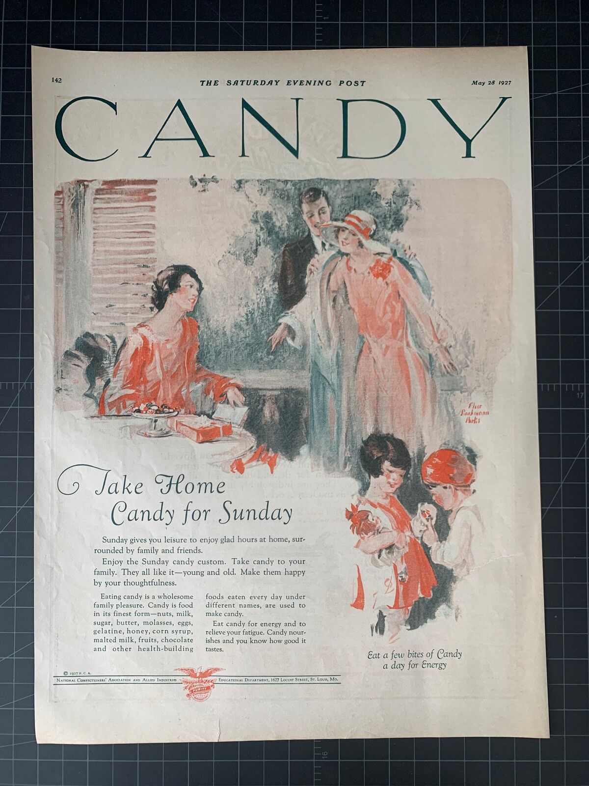 Vintage 1927 National Confectioners Association Candy Print Ad