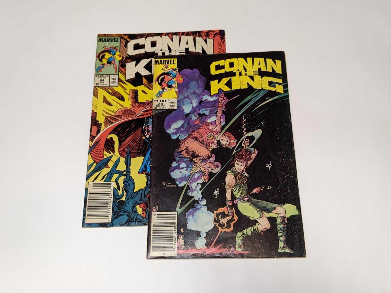 Copper Age Marvel Comics 1984/1988: Conan the King #24, #44 (Lot of 2 Comics)