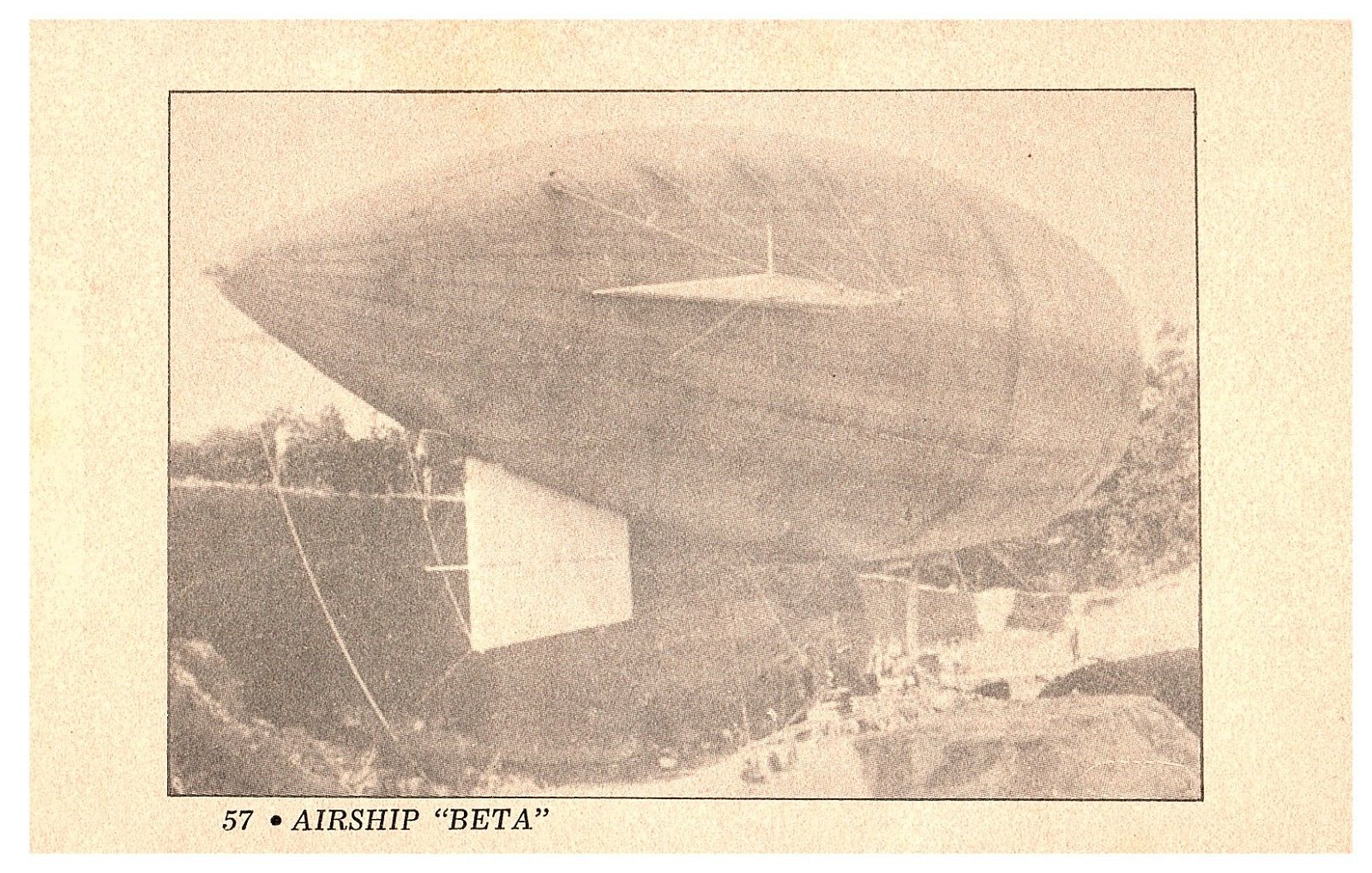 Airship Beta 1950s Postcard of Old Photo Airplane Postcard