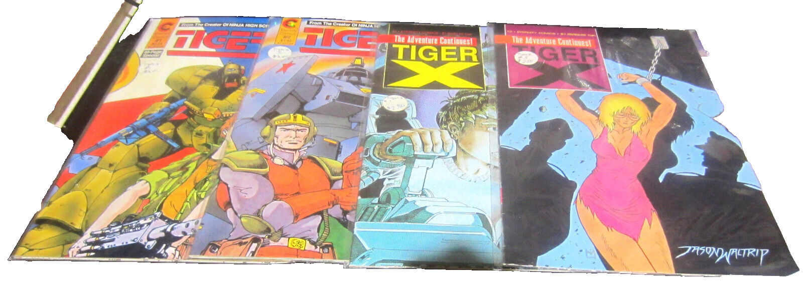 Tiger-X #1, 3; #2 (1988) Special #1 (x2) June 1988 Eternity Comics (VF-NM, 9.0)
