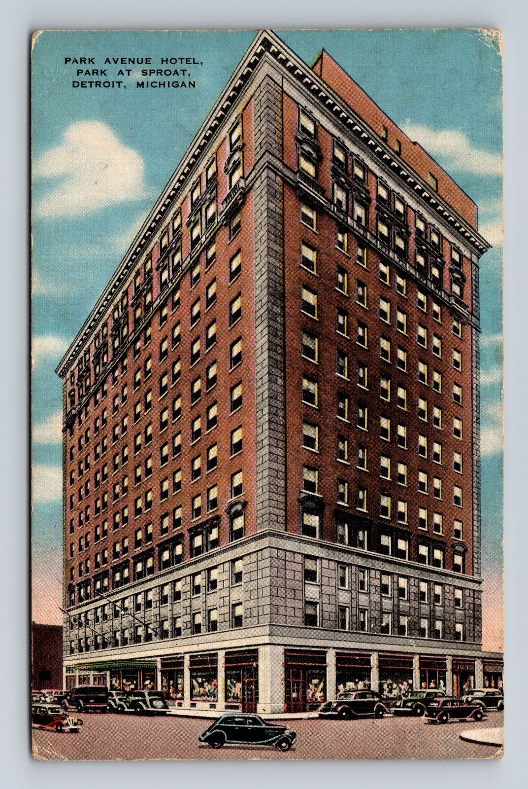 Detroit MI-Michigan, Park Avenue Hotel, Advertising, Antique Vintage Postcard