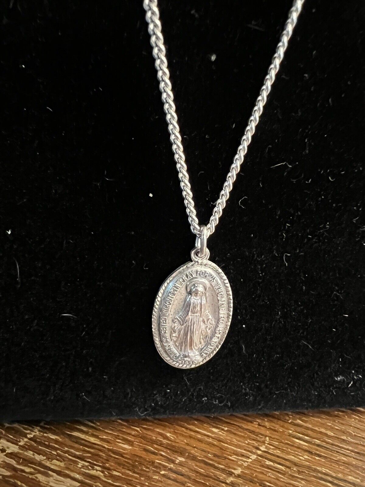 miraculous medal sterling silver large
