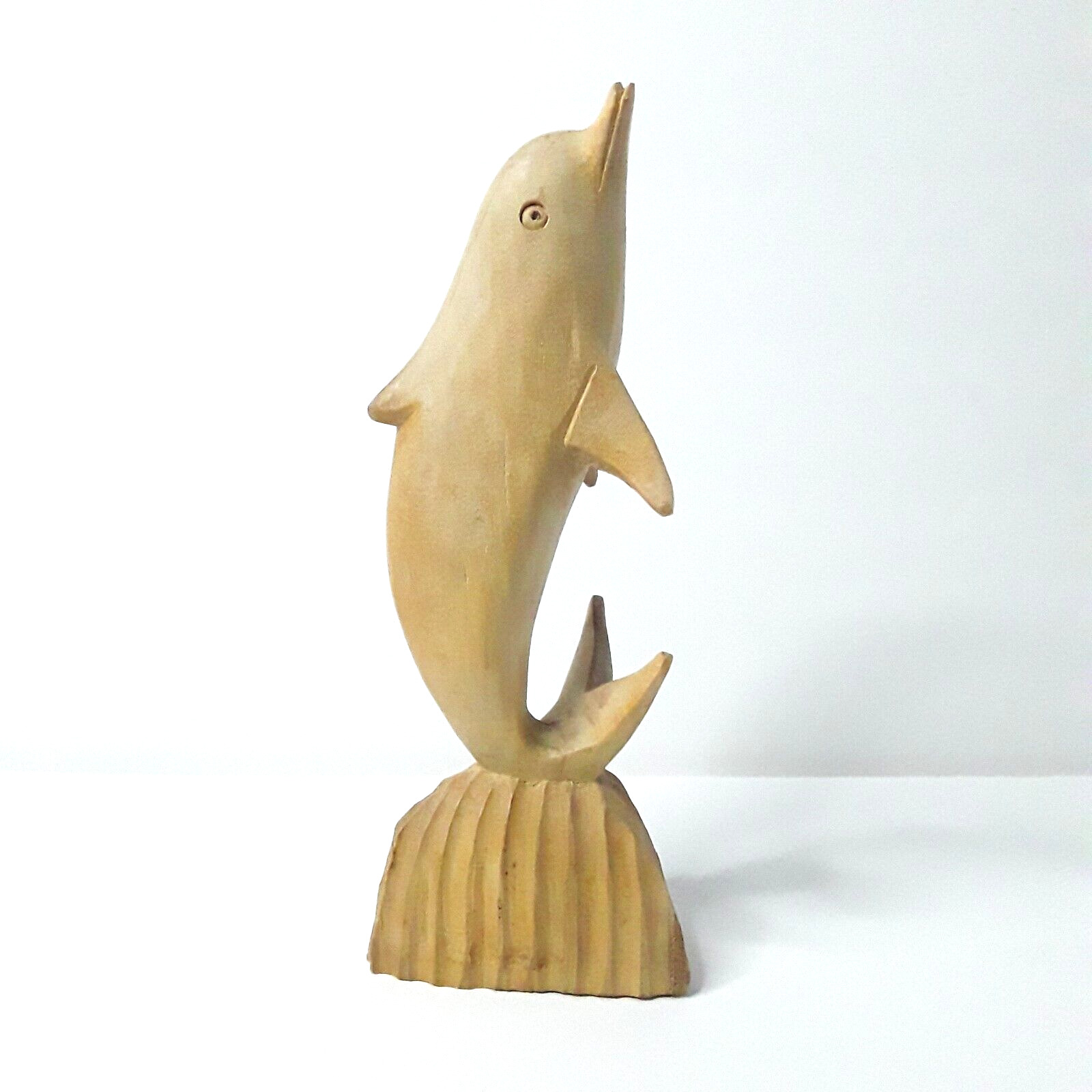 Dolphin Leaping Dancing Wood Sculpture 6.5\
