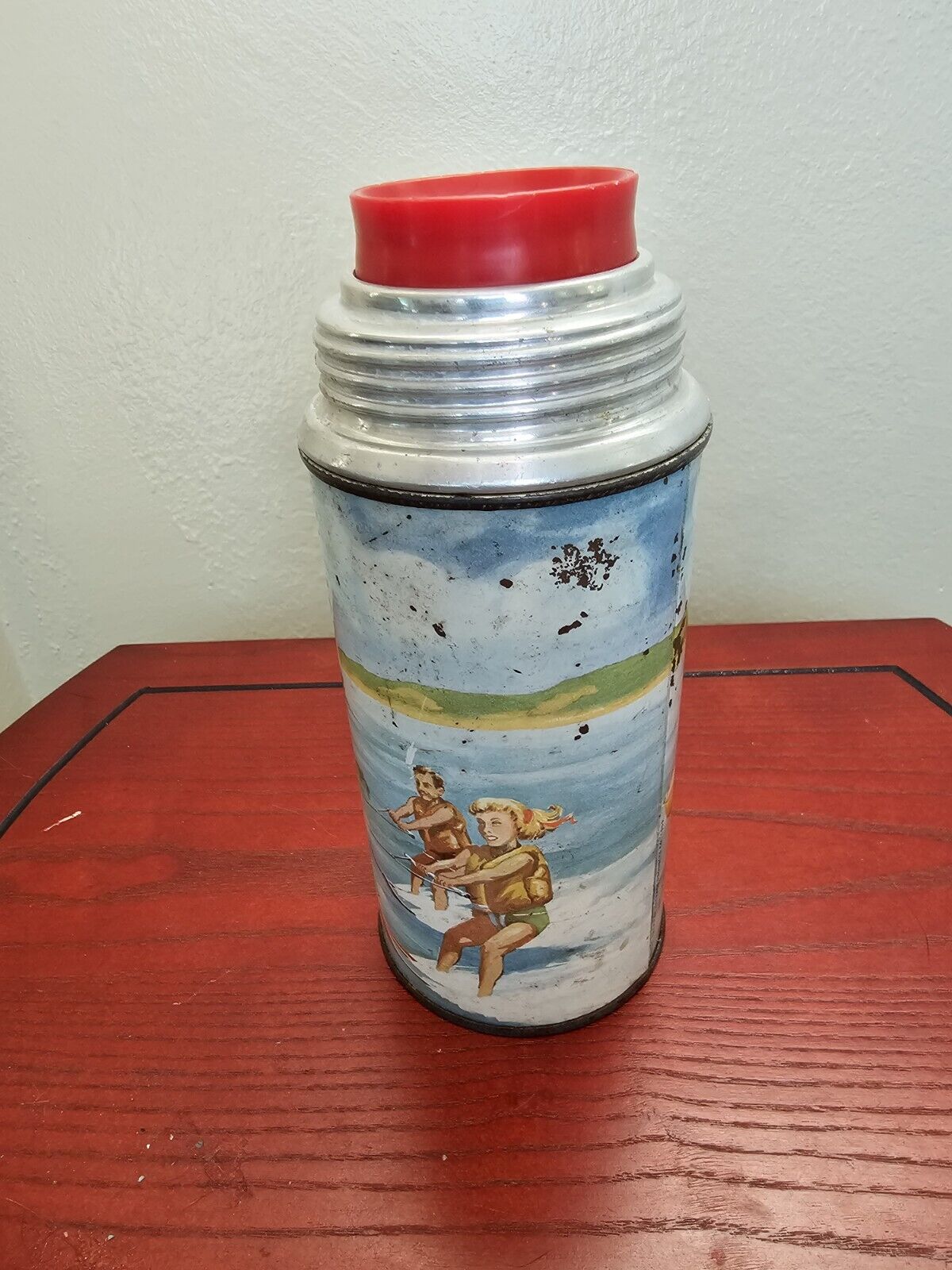 1959 American Thermos Boating Themed  missing lid and cup