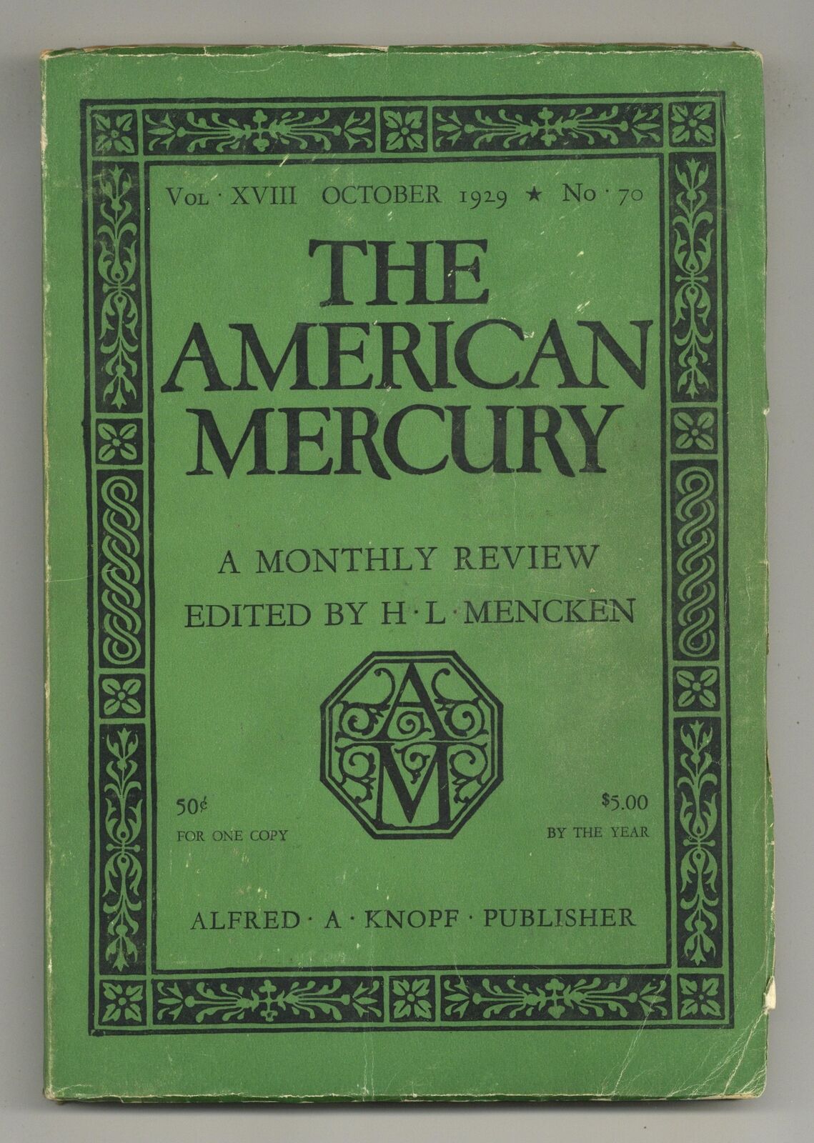 American Mercury #70 VG 4.0 1929