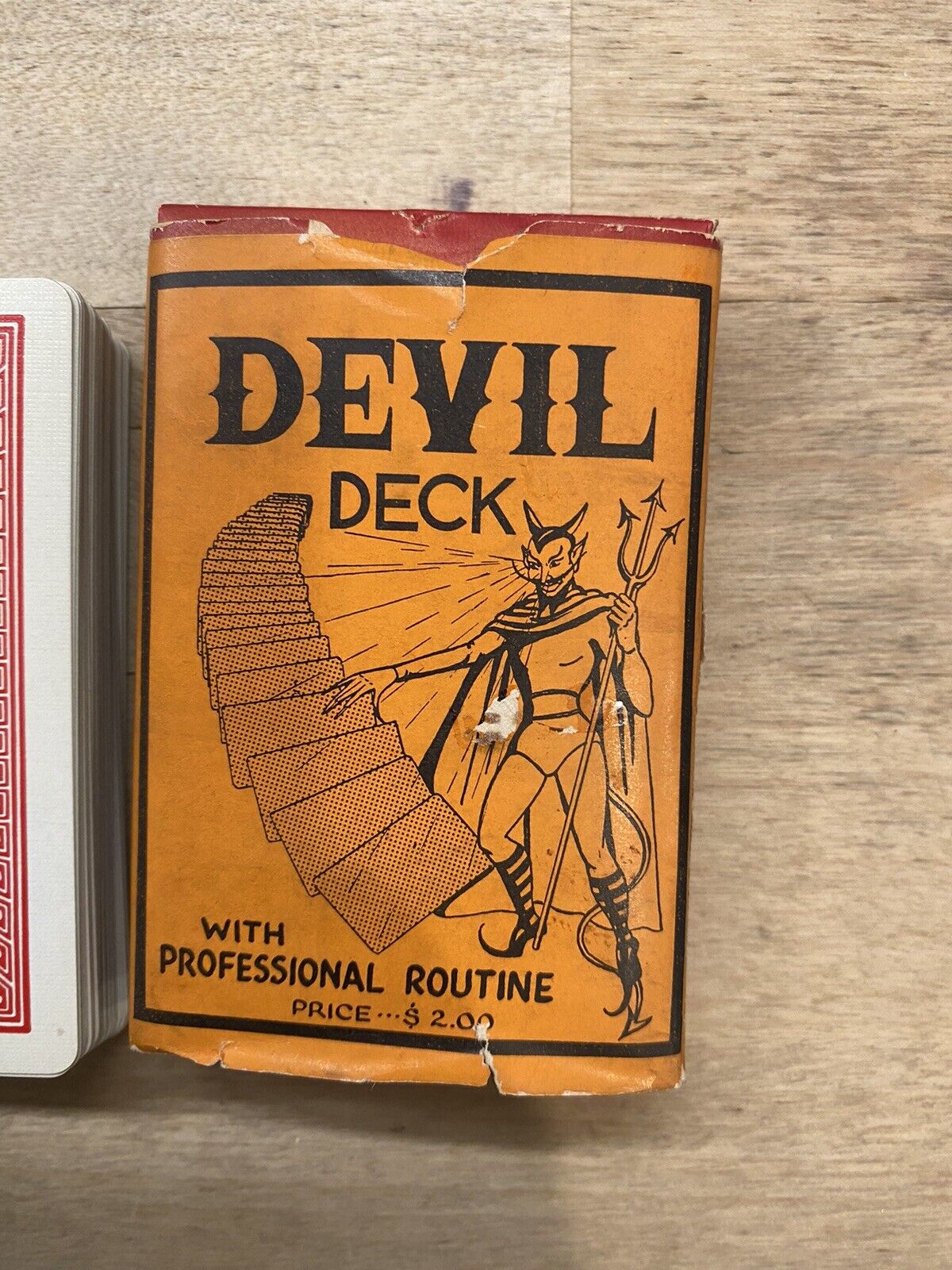 Antique Magic Trick Deck Of Cards Devil Deck Extremely Rare Find 
