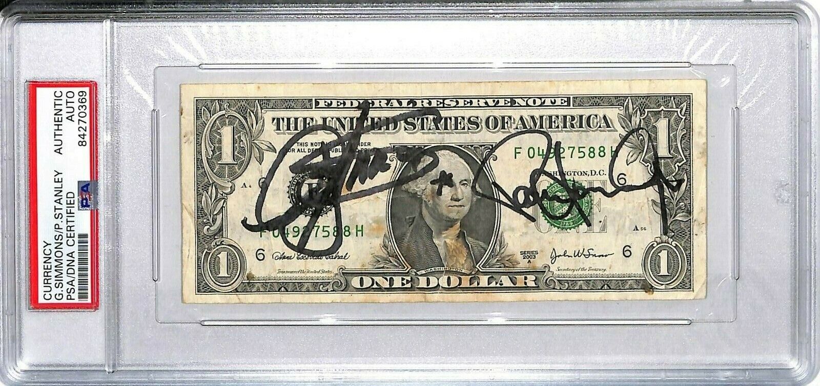 GENE SIMMONS & PAUL STANLEY Signed Auto 