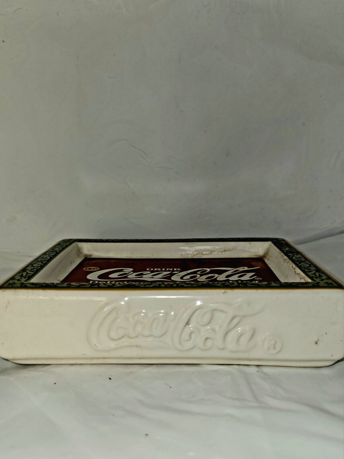  Vintage Retro Coca Cola Coke Ceramic Soap Dish / Trinket Holder