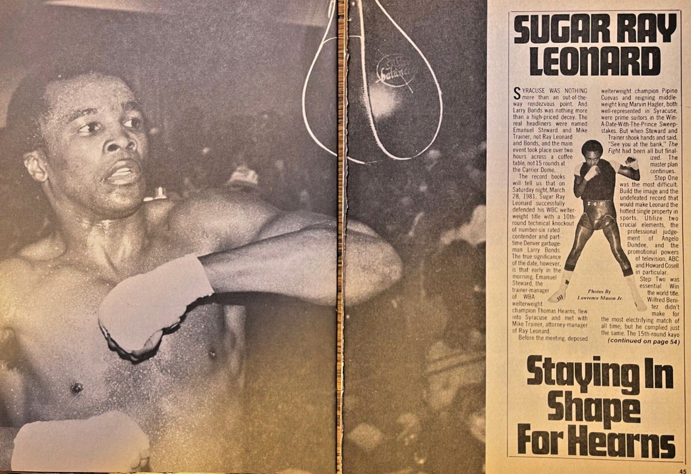 1981 Boxer Sugar Ray Leonard