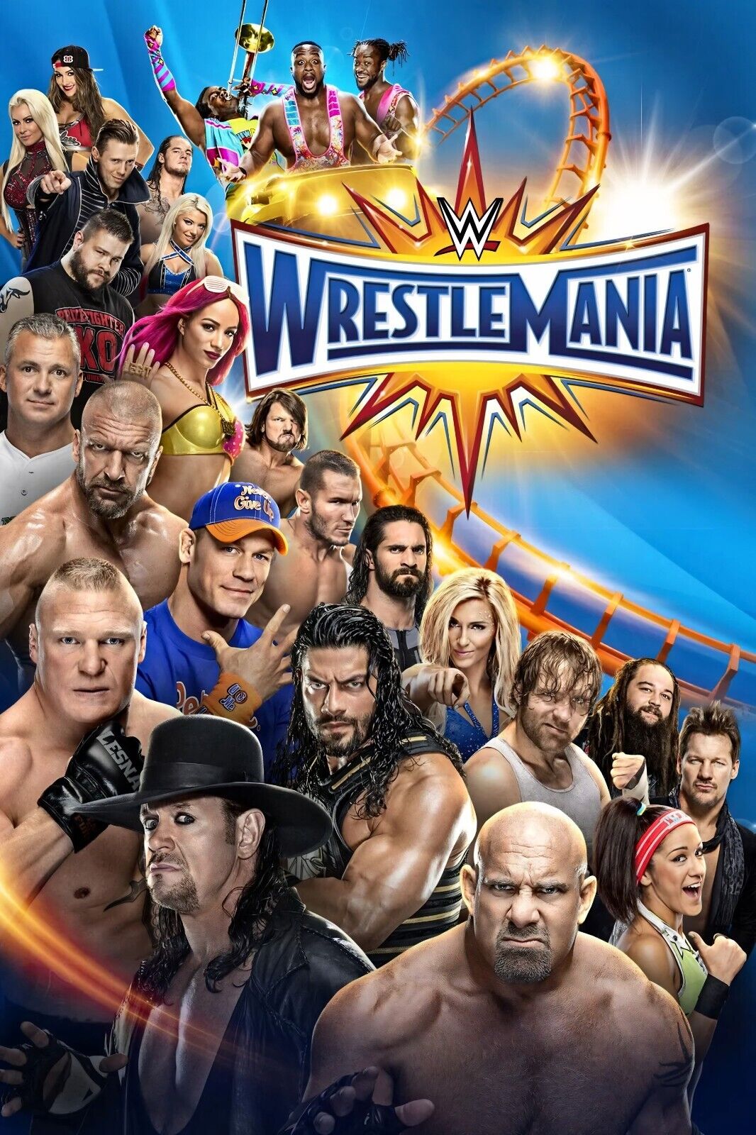 WWE Wrestlemania 33 Poster (2017) - 11x17 Inches | NEW USA
