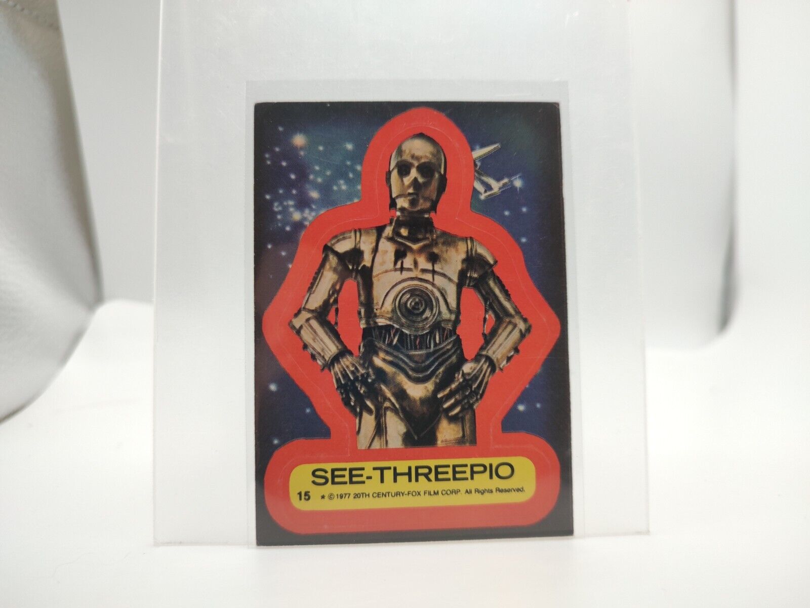 Vintage 1977 Topps Star Wars Trading Card Sticker #15 See-Threepio C3P0