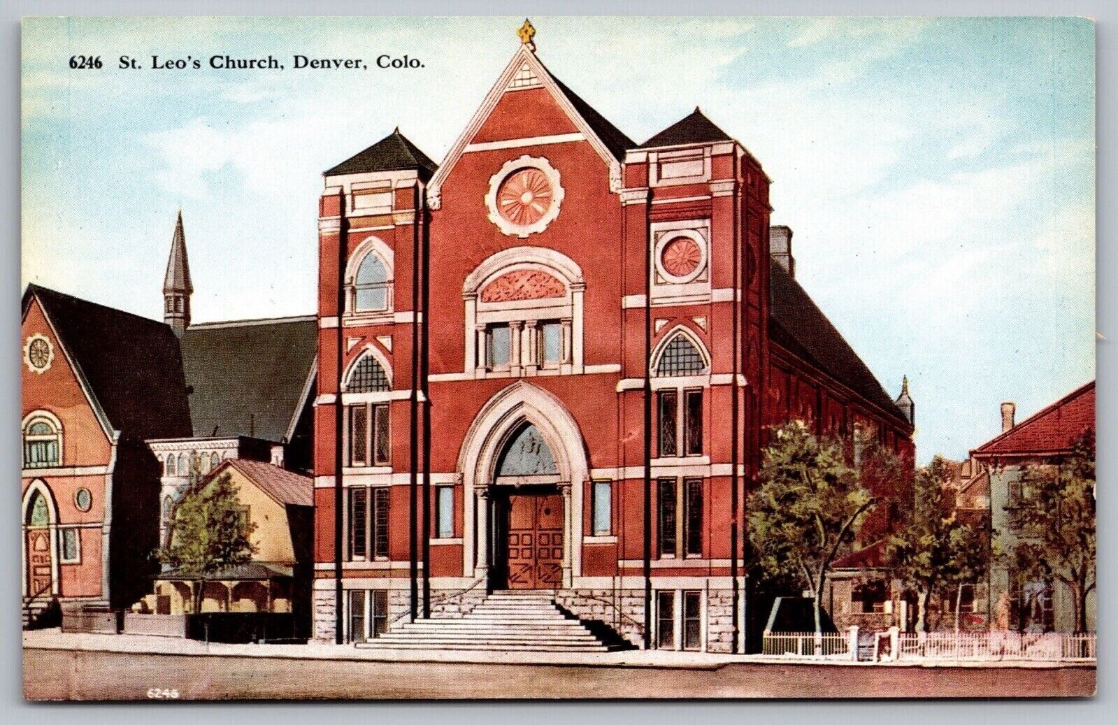 St Leos Church Denver Colorado Co Postcard