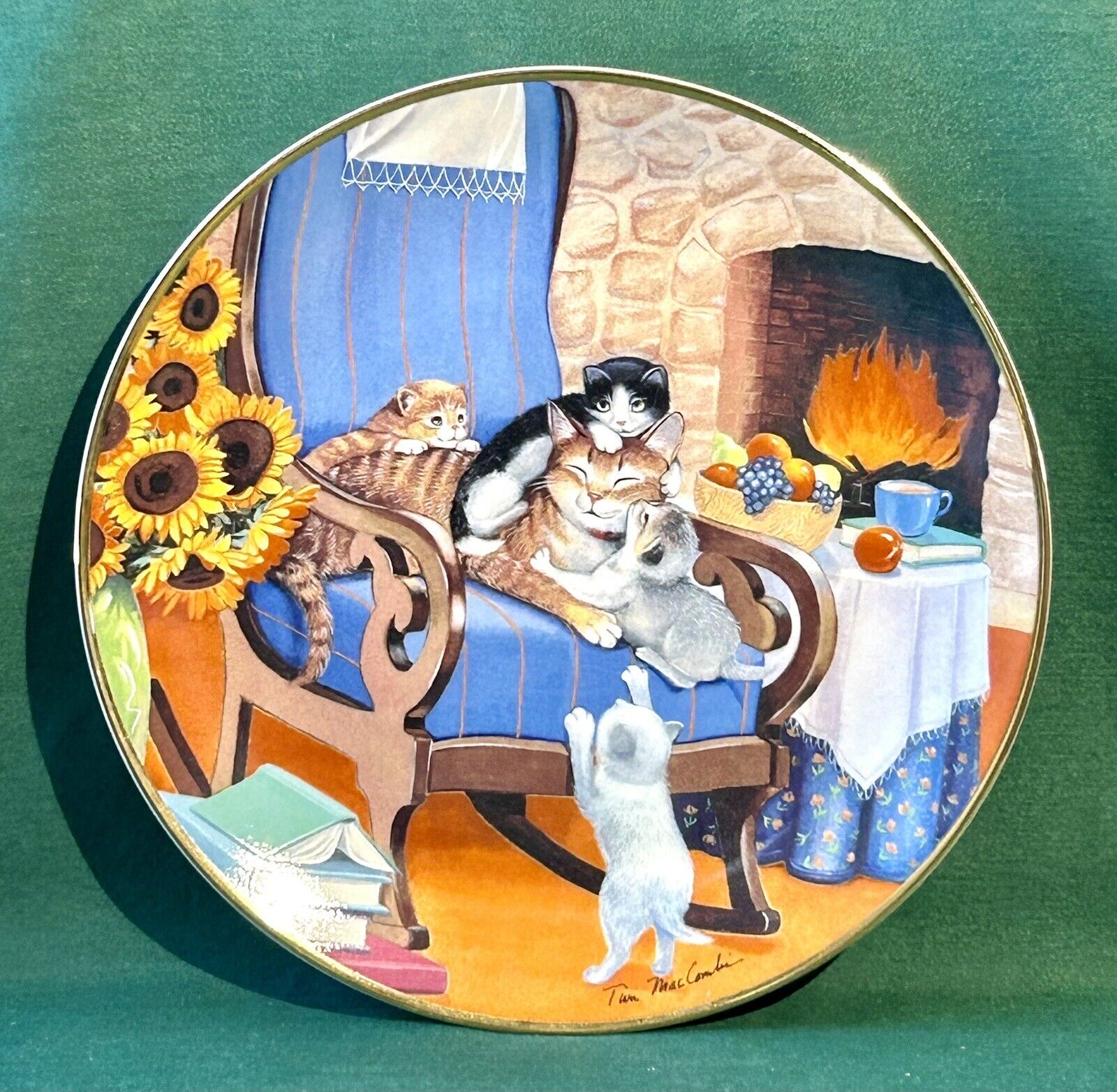 Franklin Mint 1991 “Time to Play” By Turi MacCombie Limited Edition Plate Exc