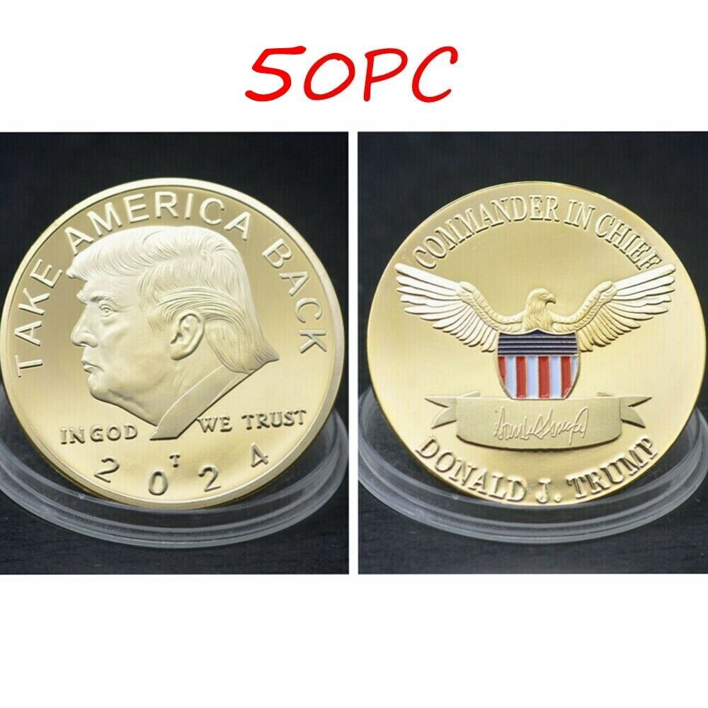 50pc 2024 President Donald Trump Commemorative Coin Take America Back