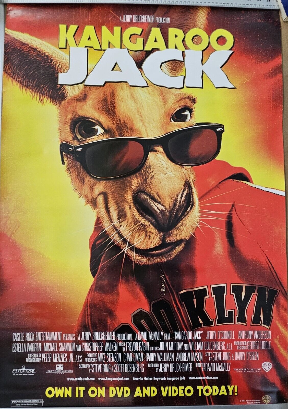 A Great Family film KANGAROO JACK  27 X40  DVD promotional Movie poster