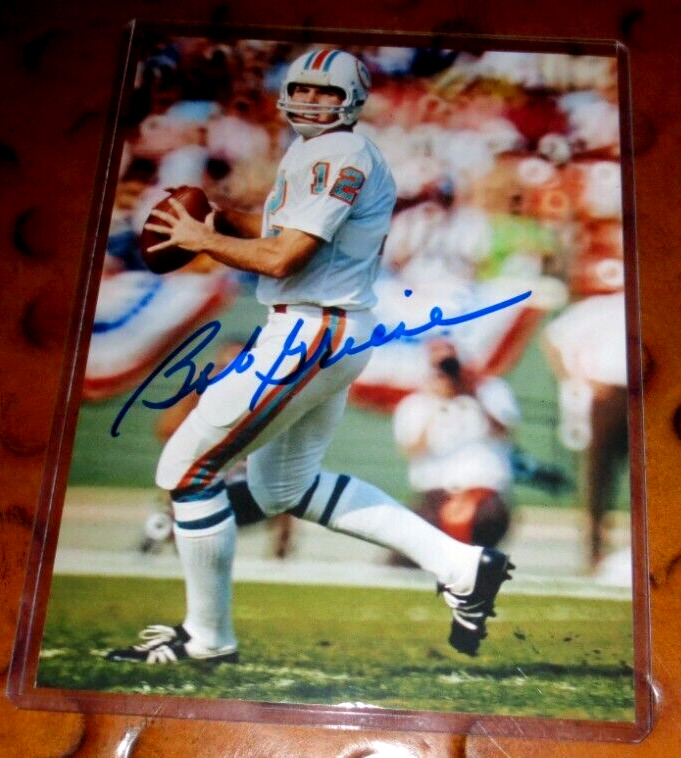 Bob Griese Miami Dolphins HOF quarterback autographed signed photo Purdue