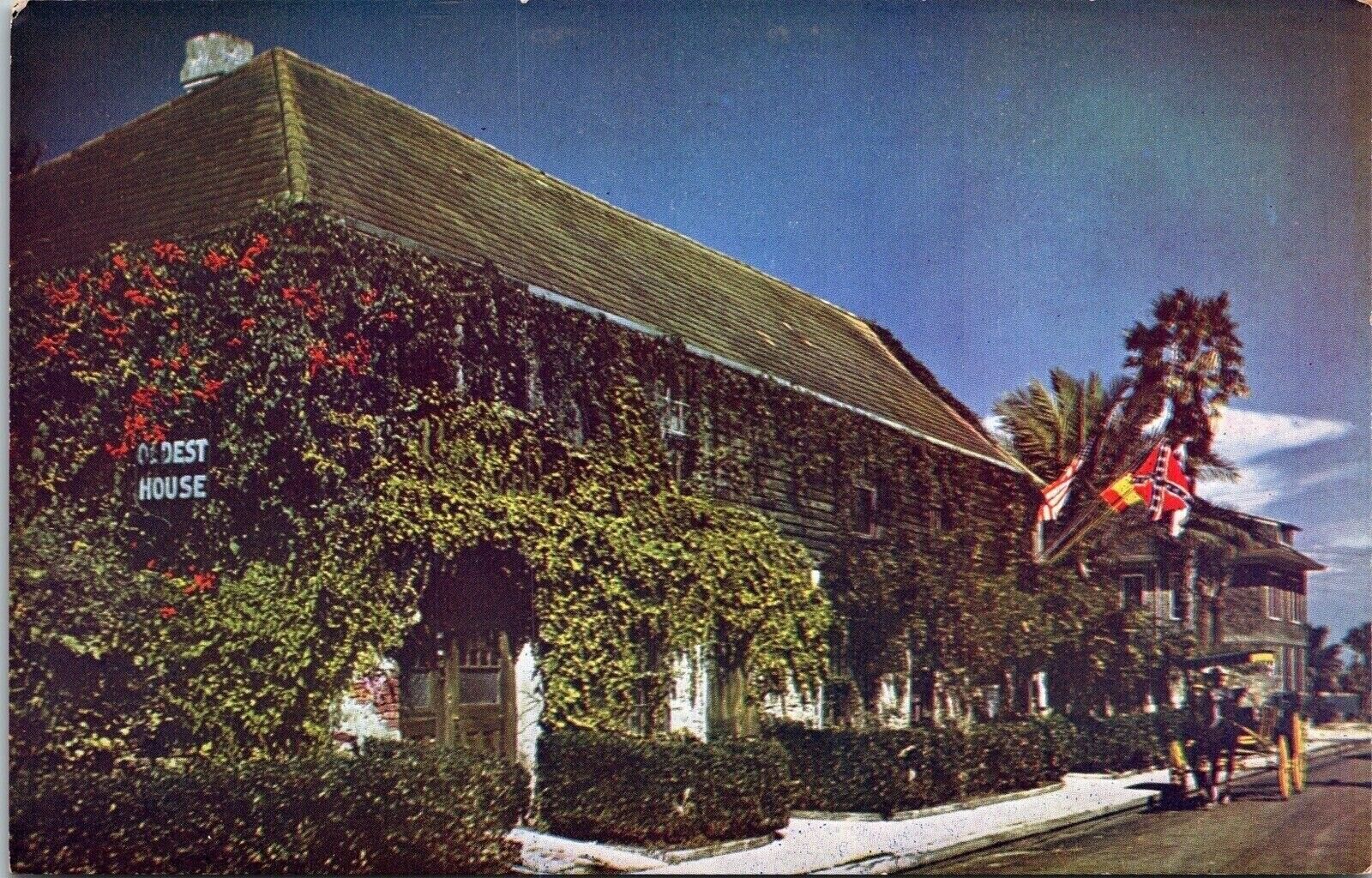 Oldest House St Augustine Florida FL Postcard VTG UNP Mike Roberts Vintage