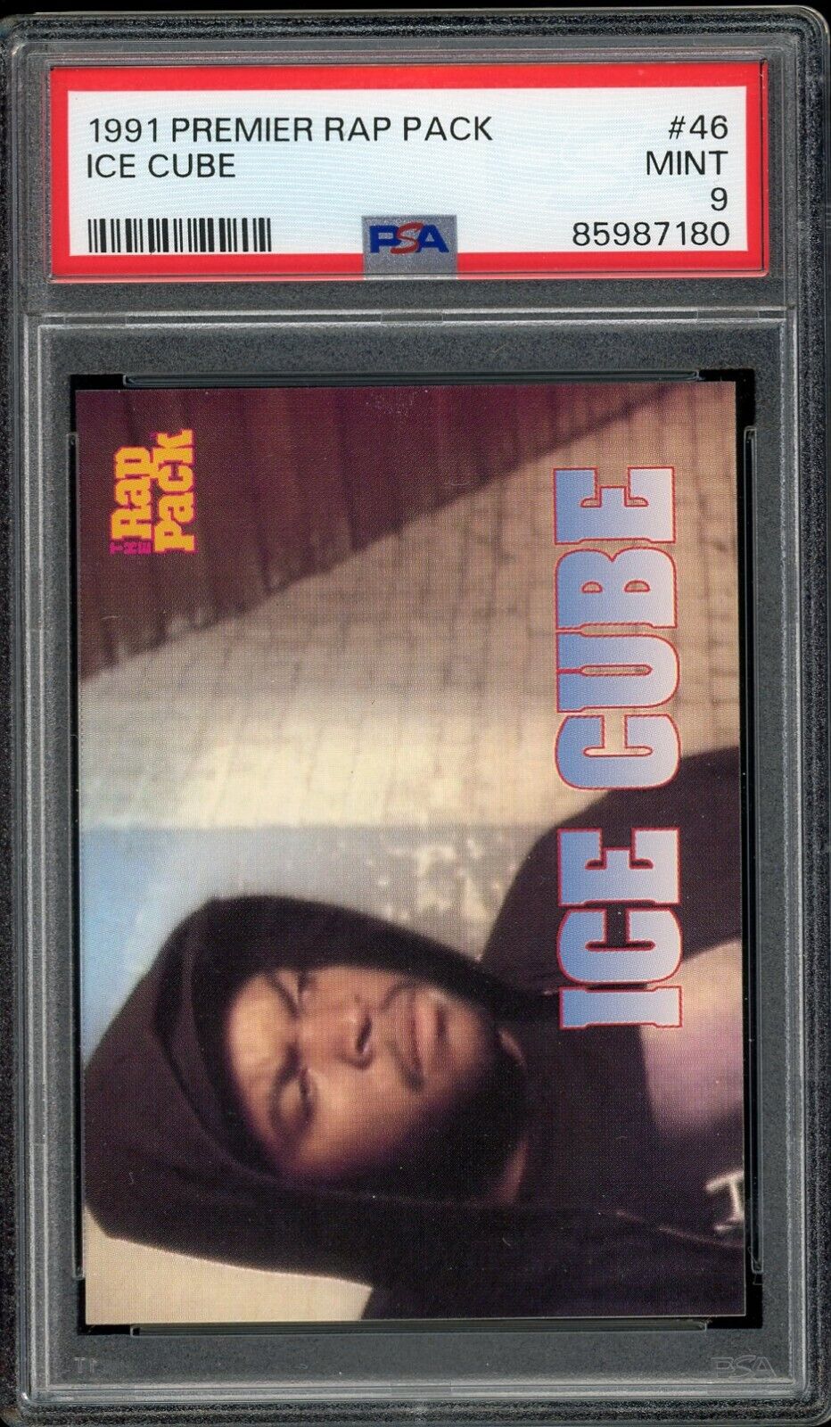 1991 Premier Rap Pack #46 Ice Cube PSA 9 MINT Rookie Card