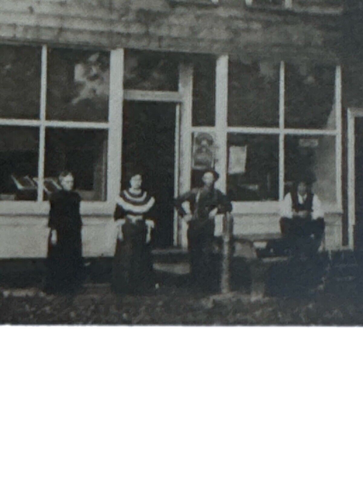 Antique RPPC Postcard Ephemera Early 1900s  Shoppe Black White Store Owners EUC