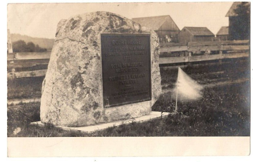 RPPC Postcard Westminster Vermont Court House Scene of Massacre 1775 Monument