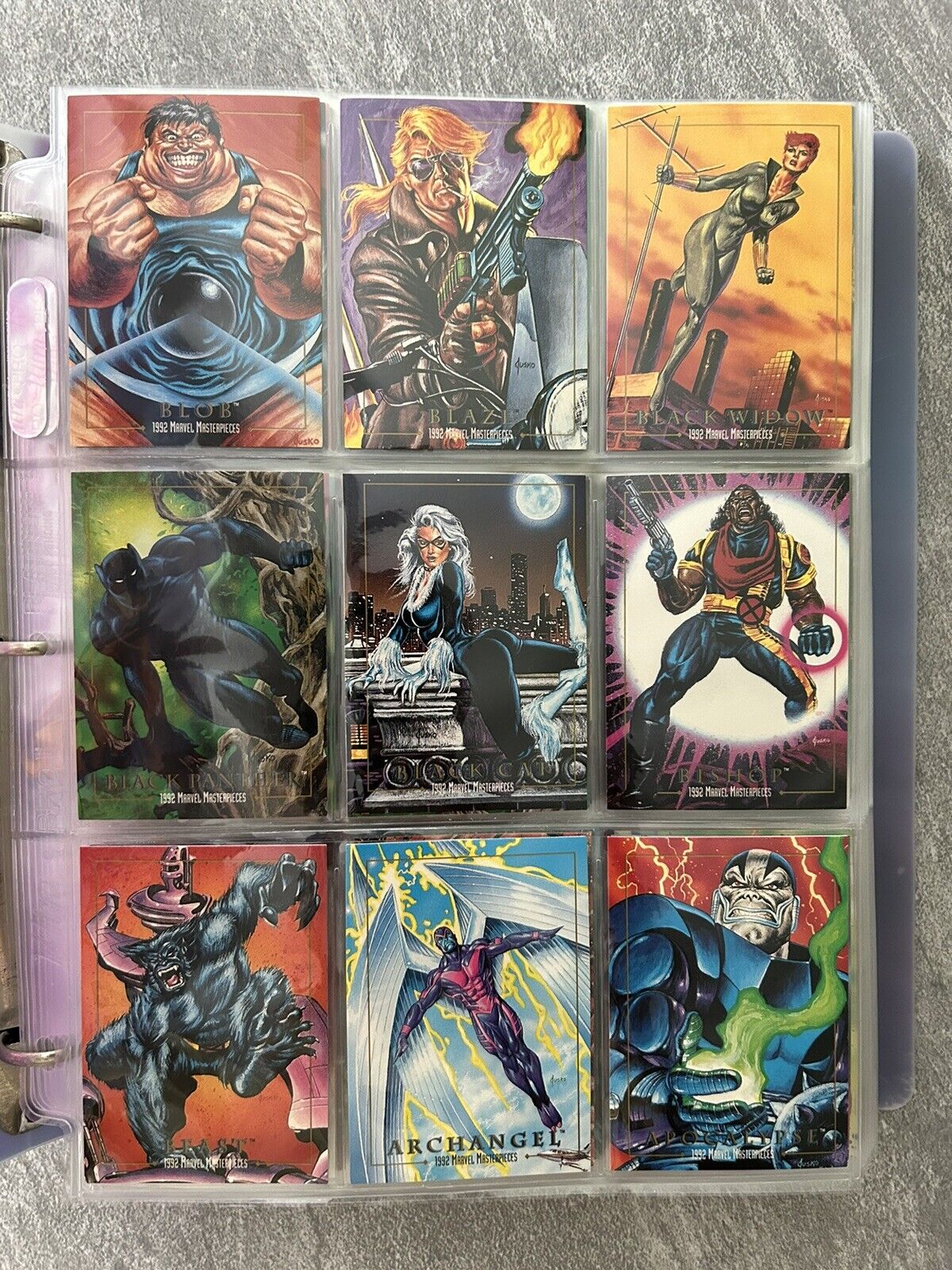 1992 Marvel Masterpieces by Joe Jusko COMPLETE BASE SET (#1-100)