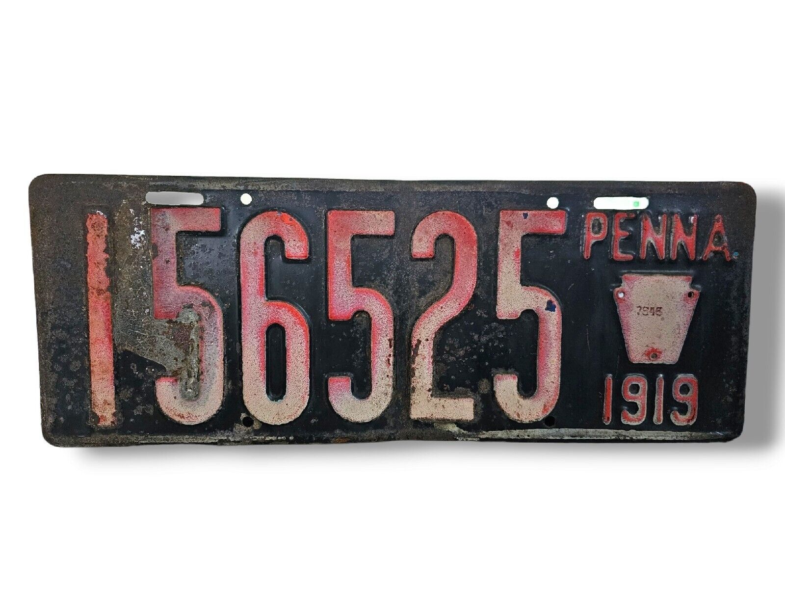 1919 PA Pennsylvania Keystone License Plate # 156 525 PENNA