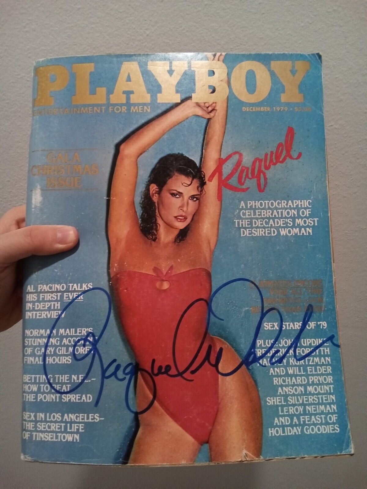 Raquel Welch Signed Autographed Playboy Model 60s 1970s Actress Magazine Book