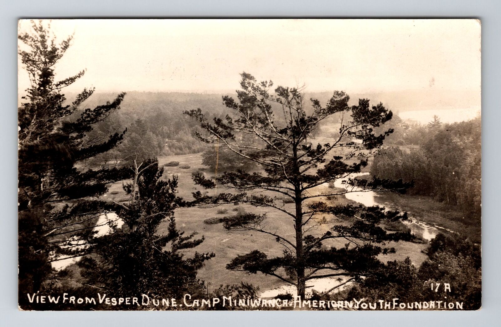 Shelby MI RPPC, Vesper Dune at Camp Miniwanca, Real Photo c1925 Vintage Postcard