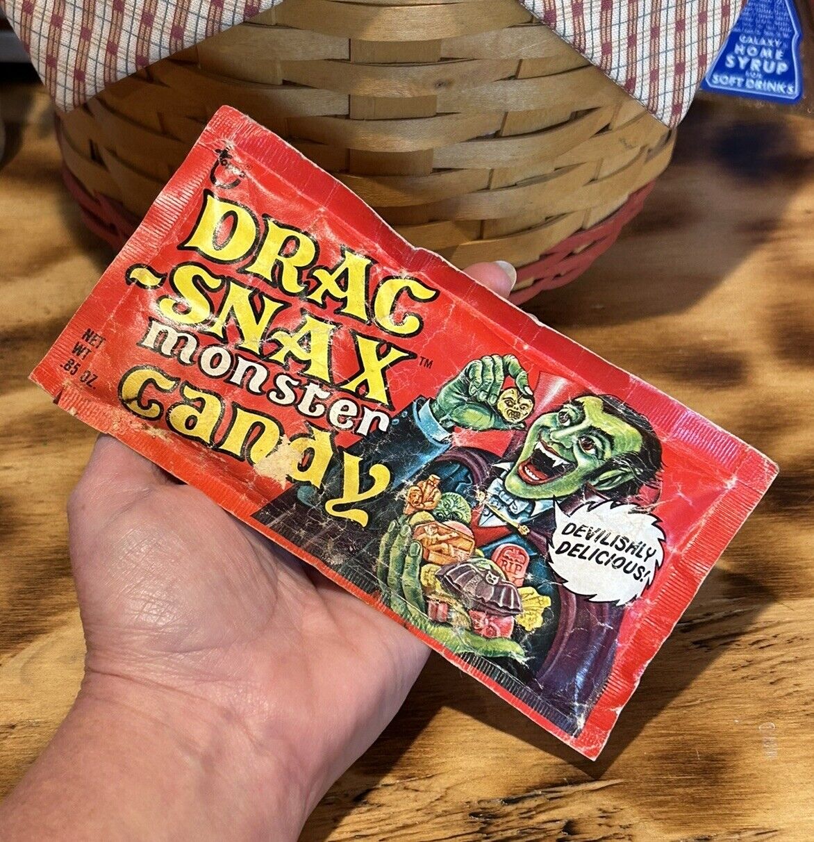 Vintage 1970's Topps DRAC SNAX Monster Candy Package - Unopened Dracula RARE NOS